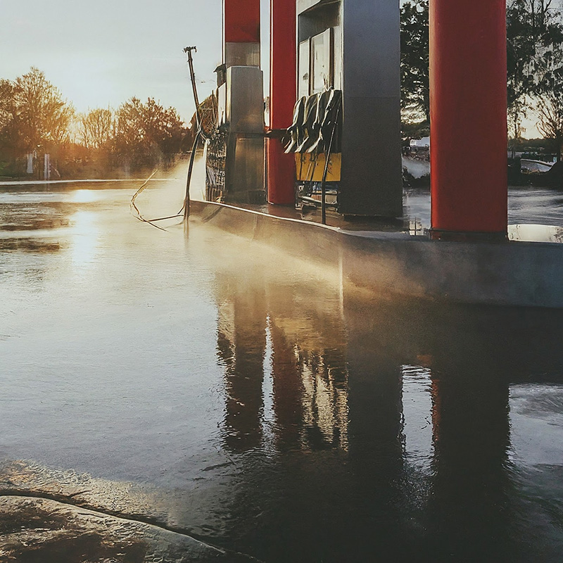 Pressure Washed Gas Station